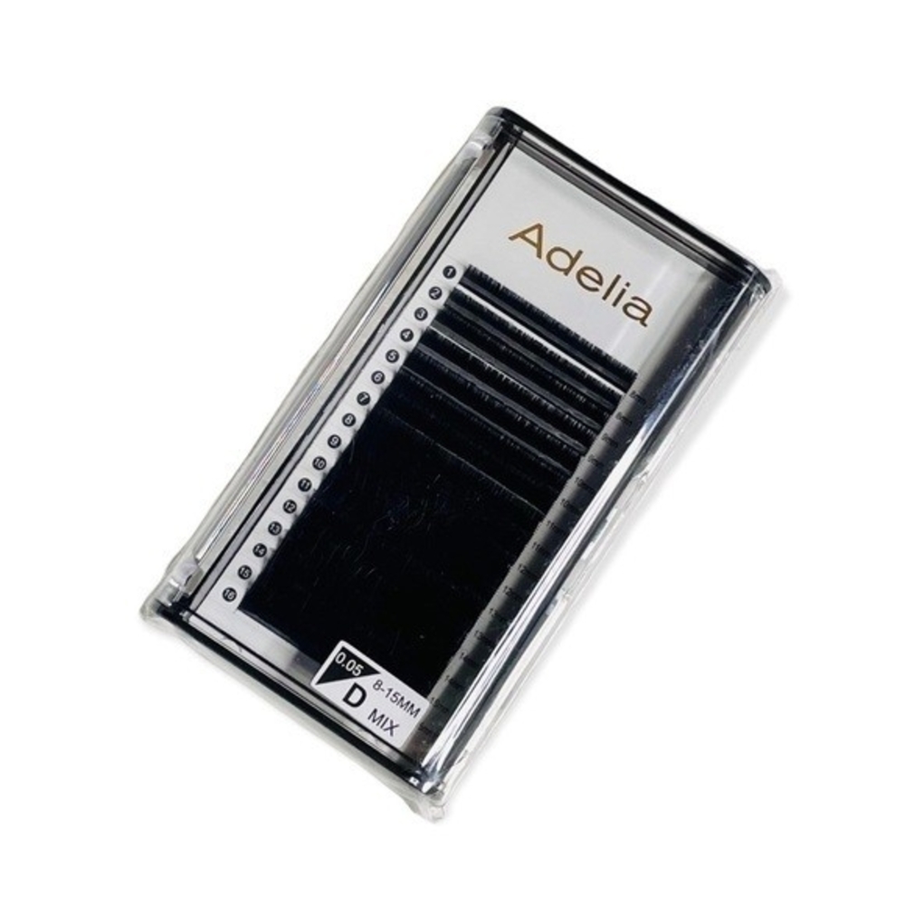 NIB ADELIA Eyelash Extensions Faux Silk Lashes 15mm 0.05D Lightweight Black - Picture 2 of 3